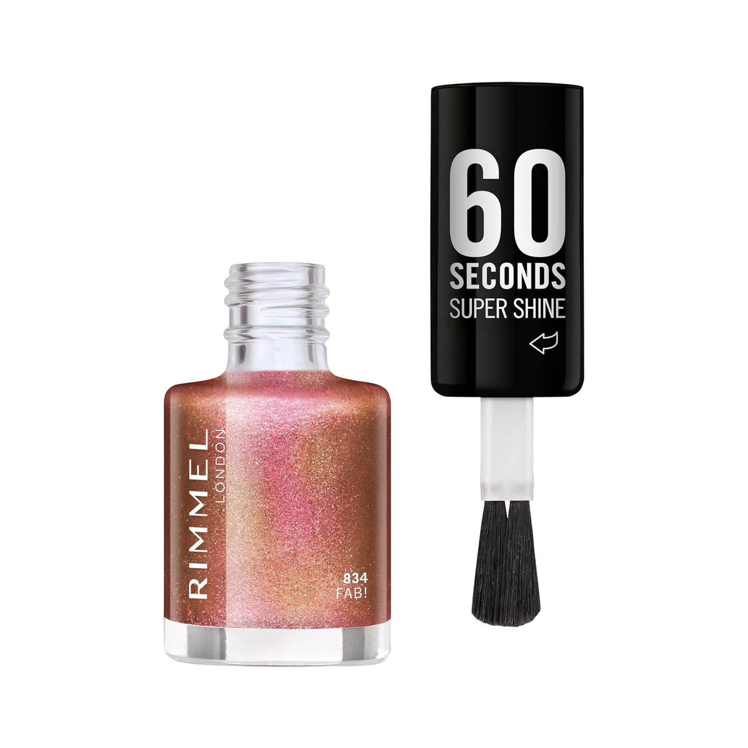 Oja cu sclipici Rimmel 60 Seconds, 834 Fab, 8 ml