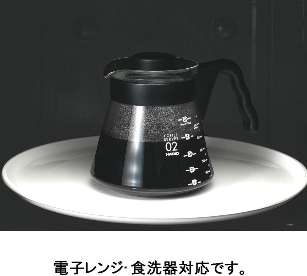 4977642019126 Carafă pentru servire cafea V60 700 ml VCS-02B, sticlă, incoloră, 17,3 x 14,1 x 13 cm