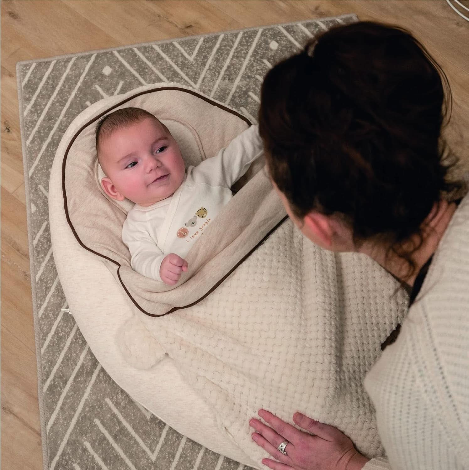 Multifunktionales Stillkissen, 4 in 1, Soft Nova, beige, Einzelkissen: 202 cm, Sessel, 40 x 75 x 22 cm Zubehör Essen und Stillen Bebe Naty Shop