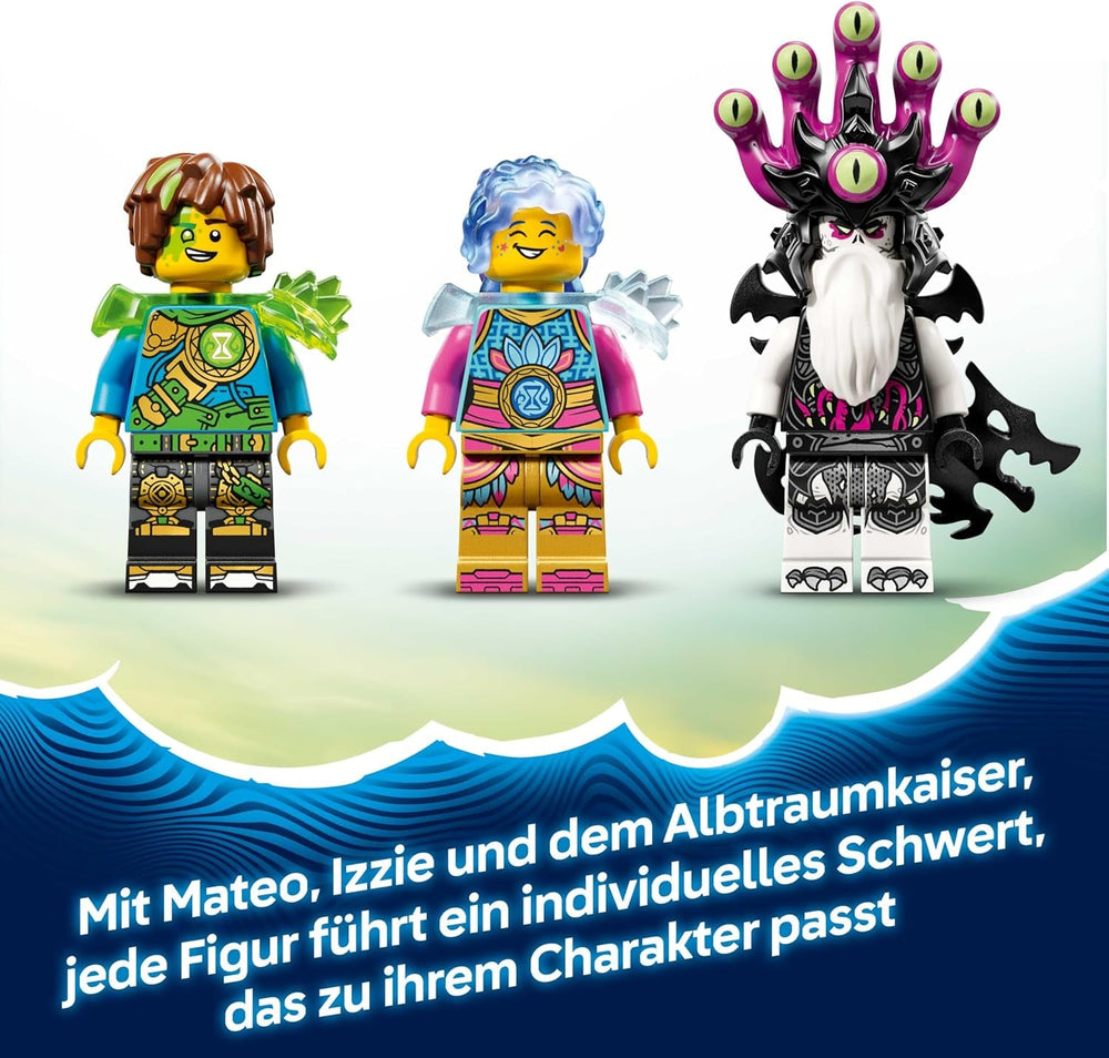 LEGO DREAMZzz 2in1 Fuchs-Wächtermech - Actionfigur, verwandelbar in Fuchskrieger - inkl. 3 Minifiguren und sammelbarer grüner Schatz-Kreatur - Geschenk für Jungen ab 9 Jahren – 71508