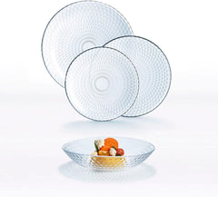 Pampille Set aus transparentem Glasgeschirr, 18-teilig – 6 Personen, transparent Geschirrsets Naty Shop