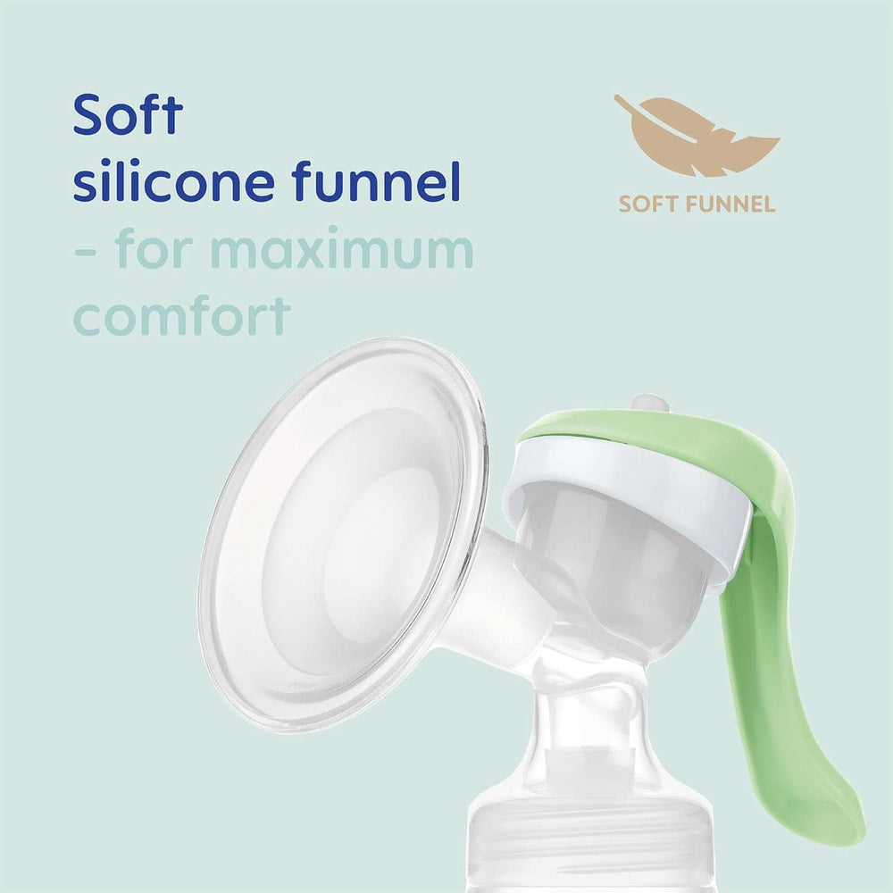 MAM Handmilchpumpe – komfortable und kompakte Milchpumpe für Muttermilch inklusive 1 Anti-Kolik-Flasche MAM Easy Start Zubehör Essen und Stillen Bebe Naty Shop