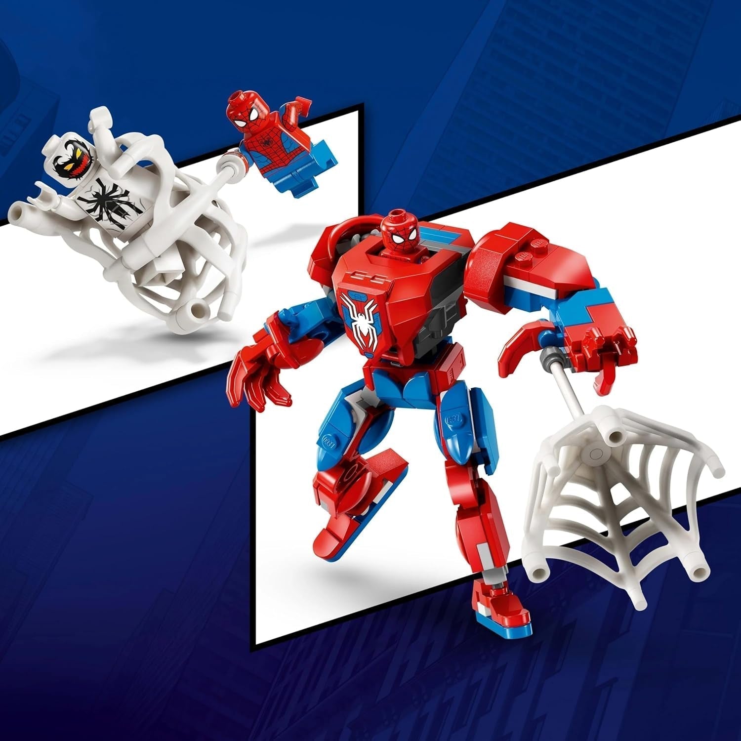 LEGO Marvel Spider-Man Mech Vs. Anti-Venom – Superhelden-Spielzeug mit 2 Minifiguren – Actionfigur mit beweglichen Armen, Beinen und Fingern – Geschenk für Jungen und Mädchen ab 6 Jahren. 76308 Besuche den LEGO-Store Bausets