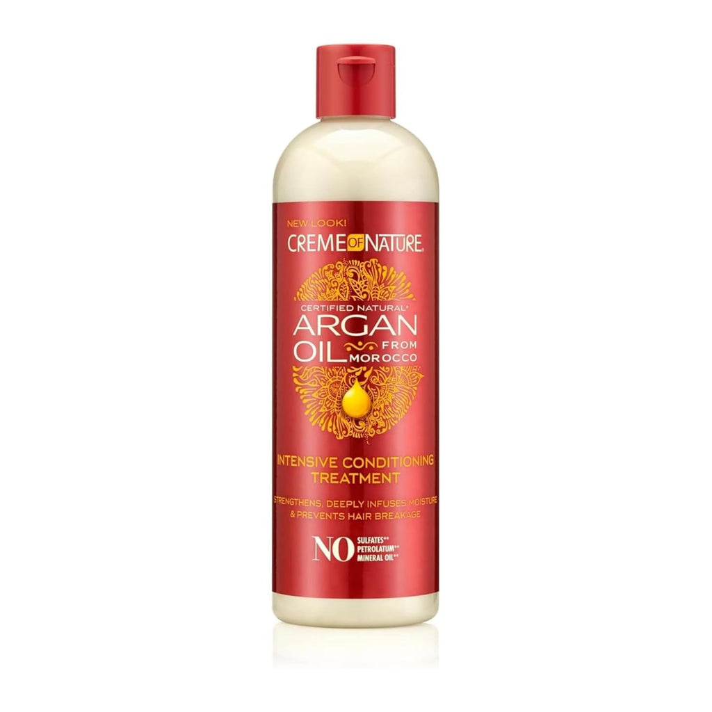 Creme Of Nature Argan Oil Intensive Conditioning Treatment Tratament intensiv de hidratare și restructurare, balsam cu ulei de argan, îngrijire pentru toate tipurile de păr - 50 ml Masca de par Naty Shop Tratament de îngrijire intensivă