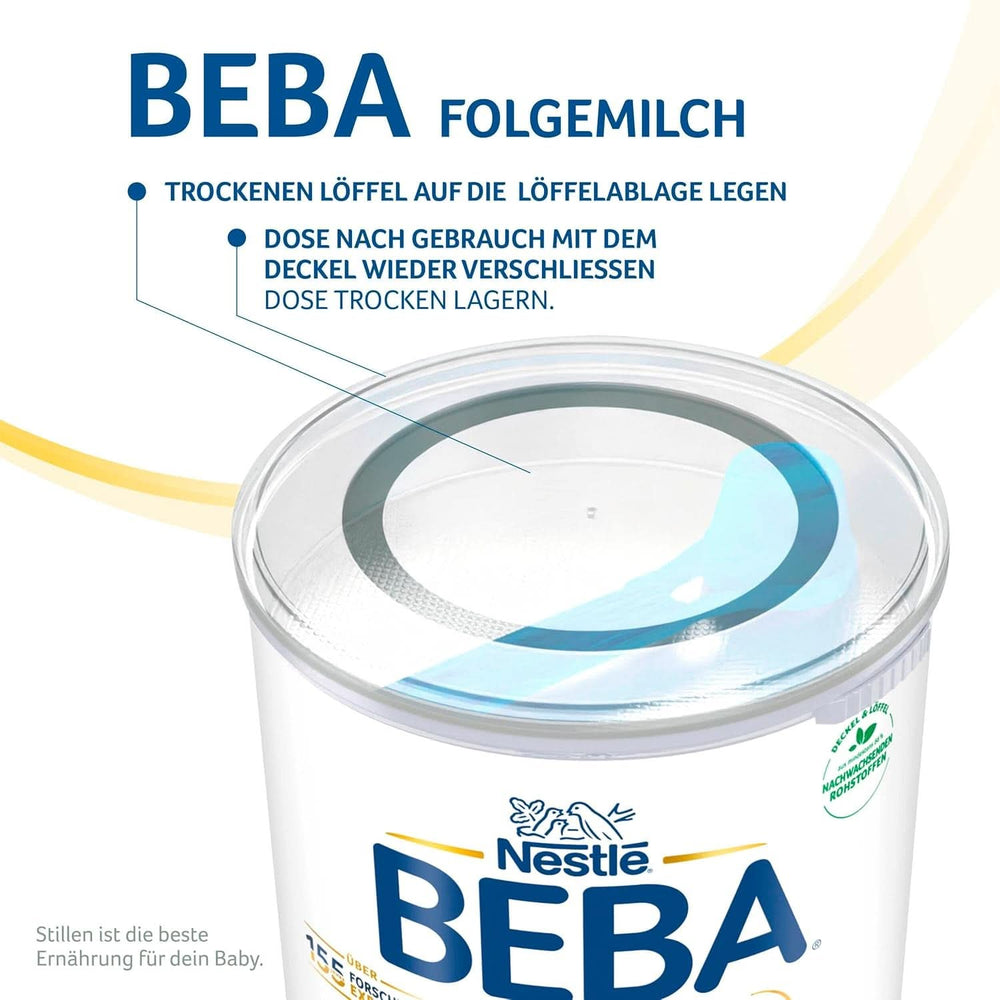 Nestle BEBA 2 Folgemilchpulver nach 6 Monaten, mit Komplex 5 HMO, nur Laktose, ohne Palmöl, 3er Pack (3 X 800G) Mutter und Kind Naty Shop