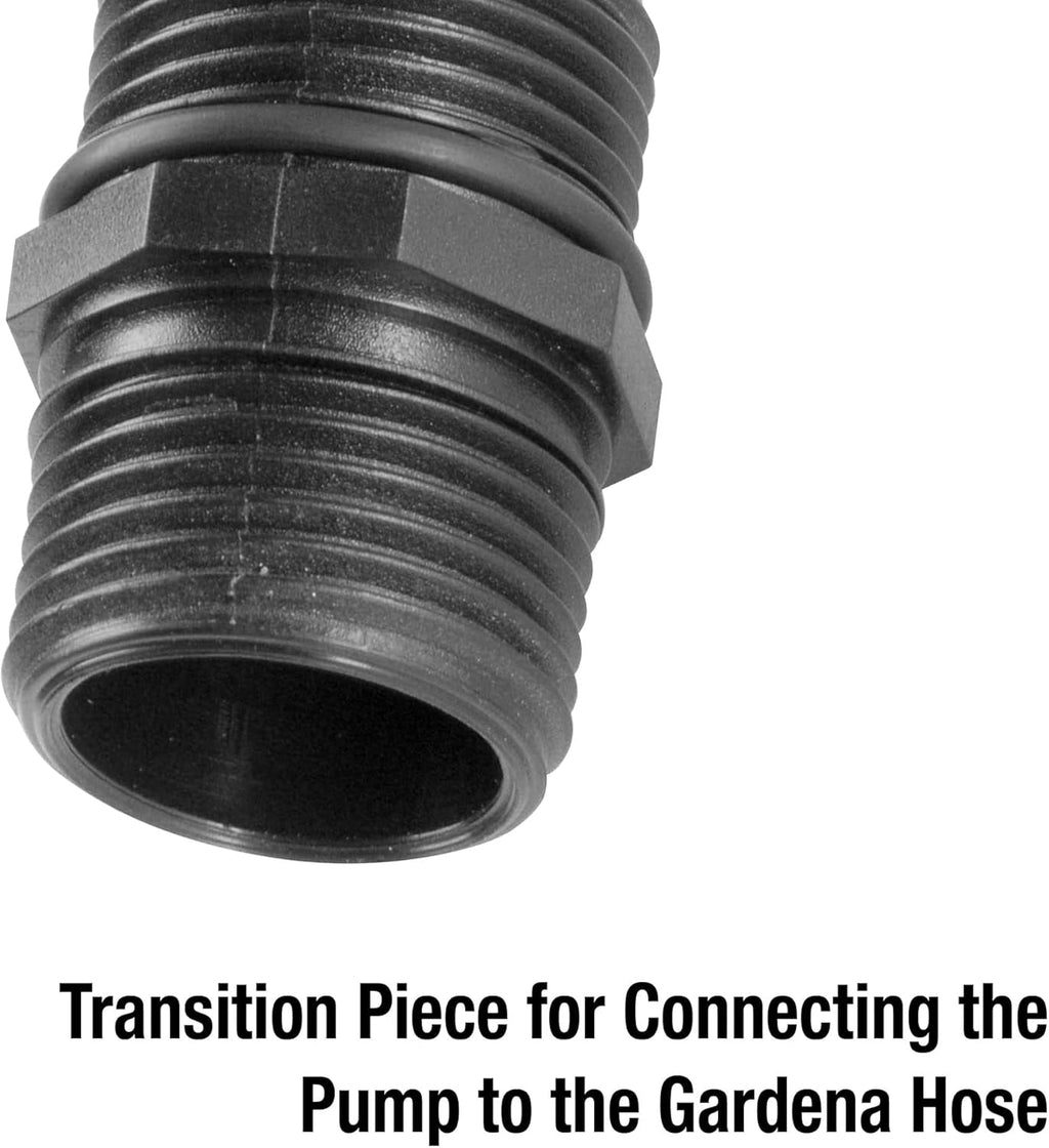 Conector pompă Gardena 33,3 mm: Adaptor pentru conectarea pompelor la sistemul de conectare a furtunului de apă Gardena (1745-20)