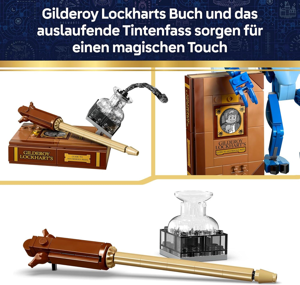 LEGO Harry Potter Wichtel - Dekofigur für Schlafzimmer oder Schreibtisch mit Gilderoy Lockharts Buch und Zauberstab - Merchandising -Geburtstagsgeschenk für Mädchen und Jungen ab 8 Jahren - 76461