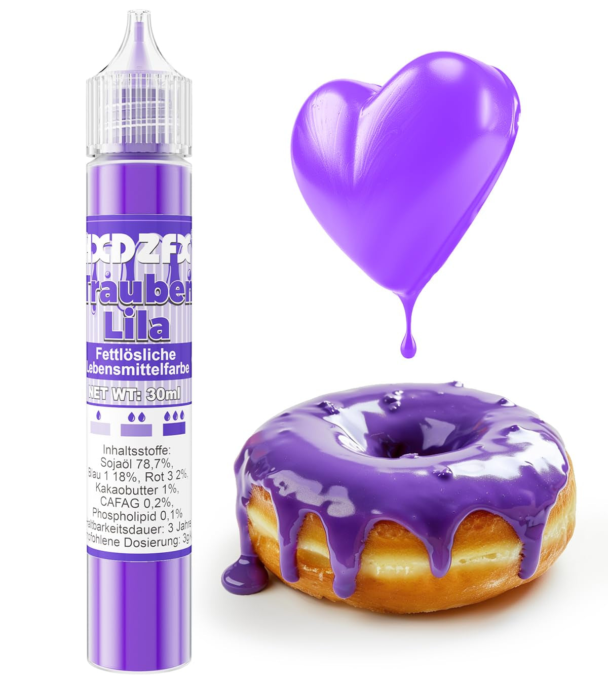 Colorant alimentar liposolubil - 30 ml colorant alimentar concentrat pe bază de ulei pentru ciocolată, set de coloranți alimentari pentru decorarea torturilor, fondant, cremă de unt, copt, meșteșuguri (albastru marin)
