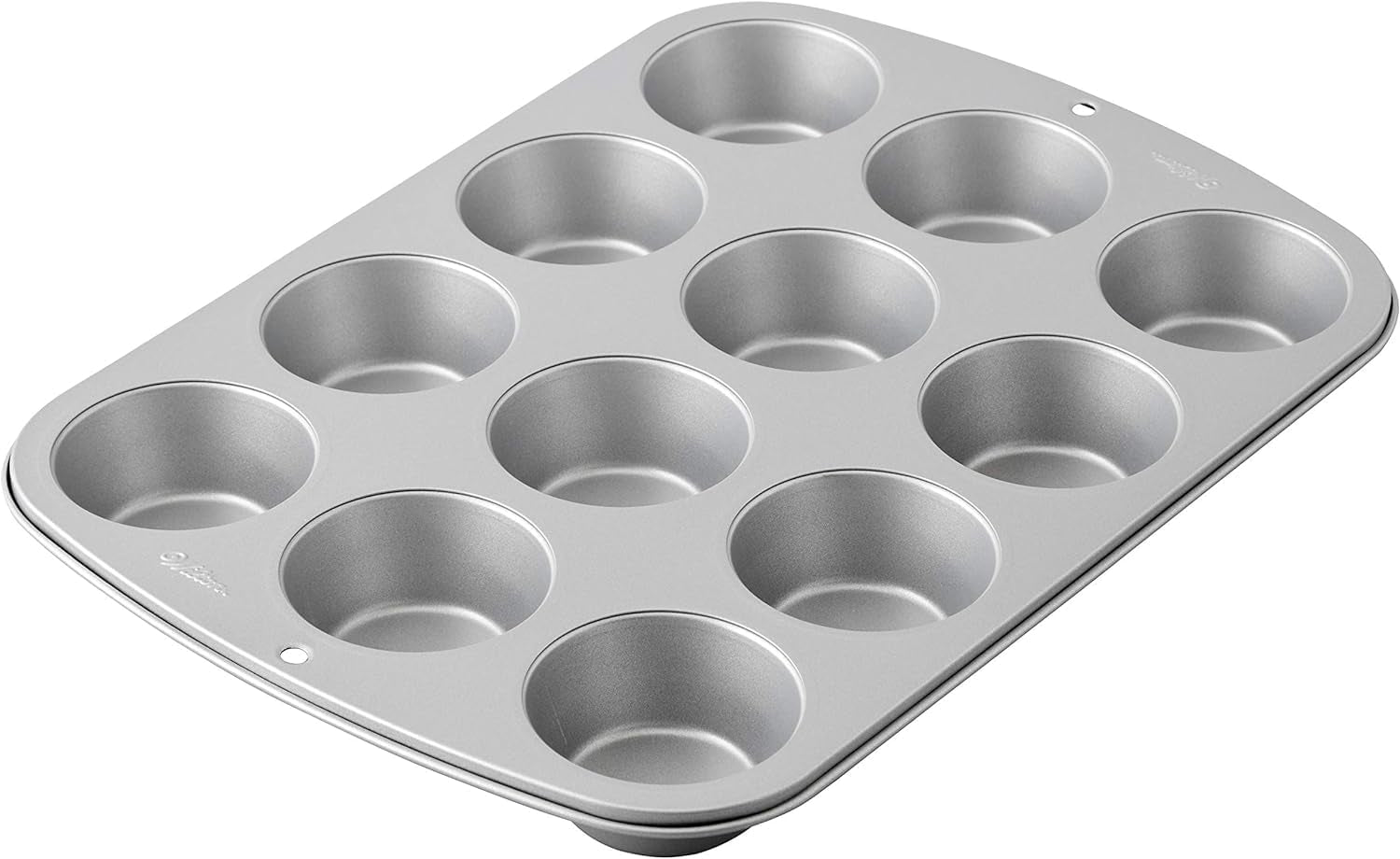 Wilton 03-3118 Cupcake-/Muffin-Backform, Rezept rechts, Antihaft, 12 Vertiefungen, Grau Formen und Backbleche Naty Shop