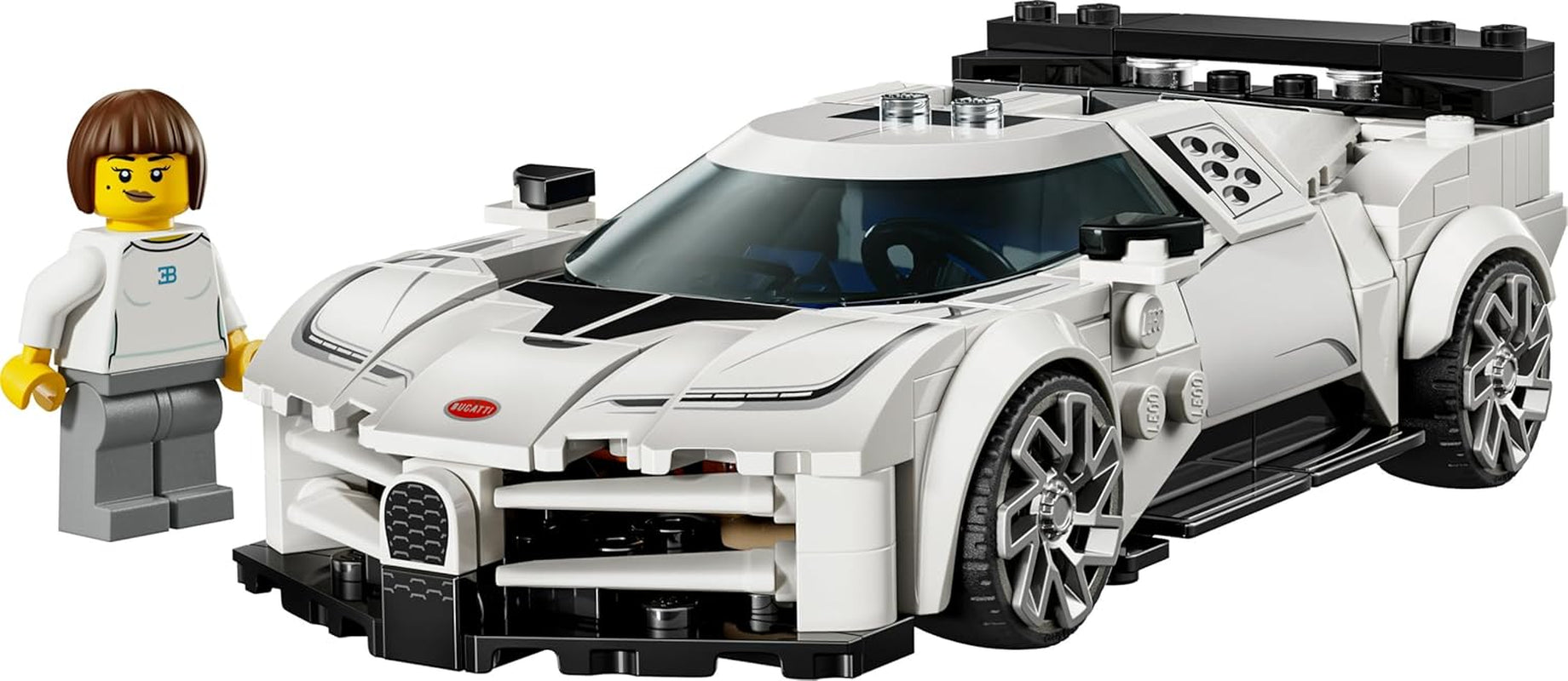 LEGO Speed Champions Bugatti Centodieci Hypersportwagen - Rennauto zum Bauen und Ausstellen - Fahrer Minifigur zum Sammeln - Geschenk für Jungen und Mädchen ab 9 Jahren und Erwachsene 77240