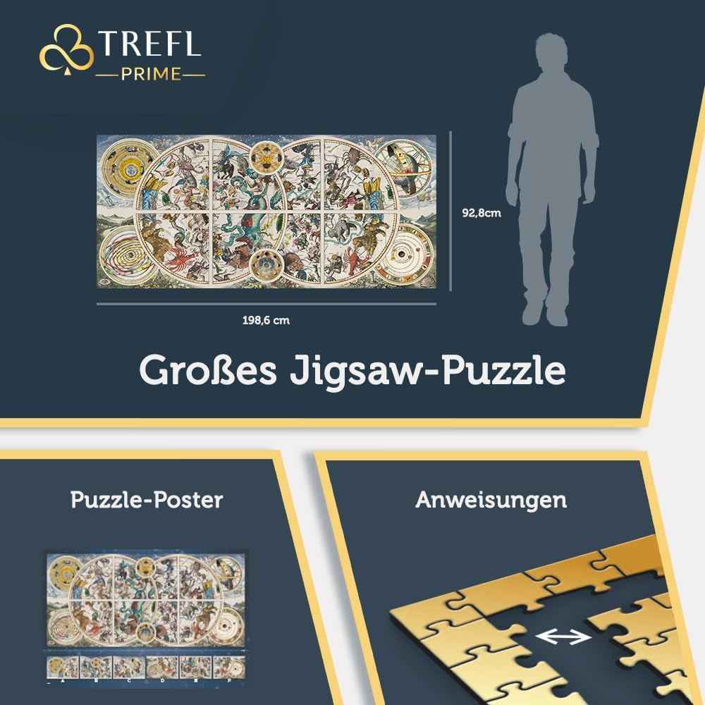 Trefl Prime – UFT-Puzzle: Antike Himmelskarten – 9000-teiliges großes Puzzle mit antiken Himmelskarten, dickster Karton, Bio, EKO, Unterhaltung für Erwachsene und Kinder ab 12 Jahren. Puzzle Naty Shop