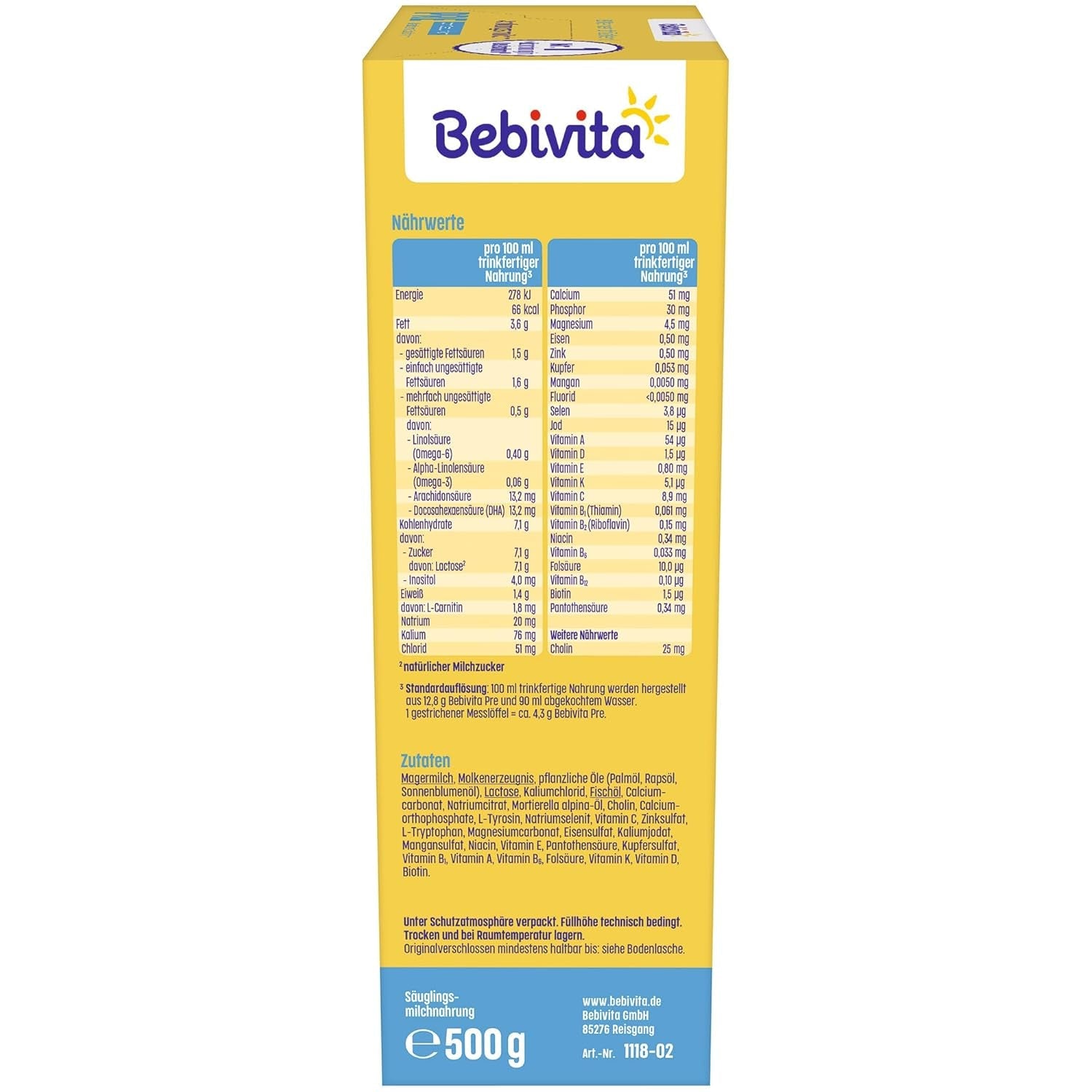 Formulă de lapte praf PRE (5 x 500 g), de la naștere, conține doar lactoză ca și carbohidrat, potrivită pentru alimentație suplimentară