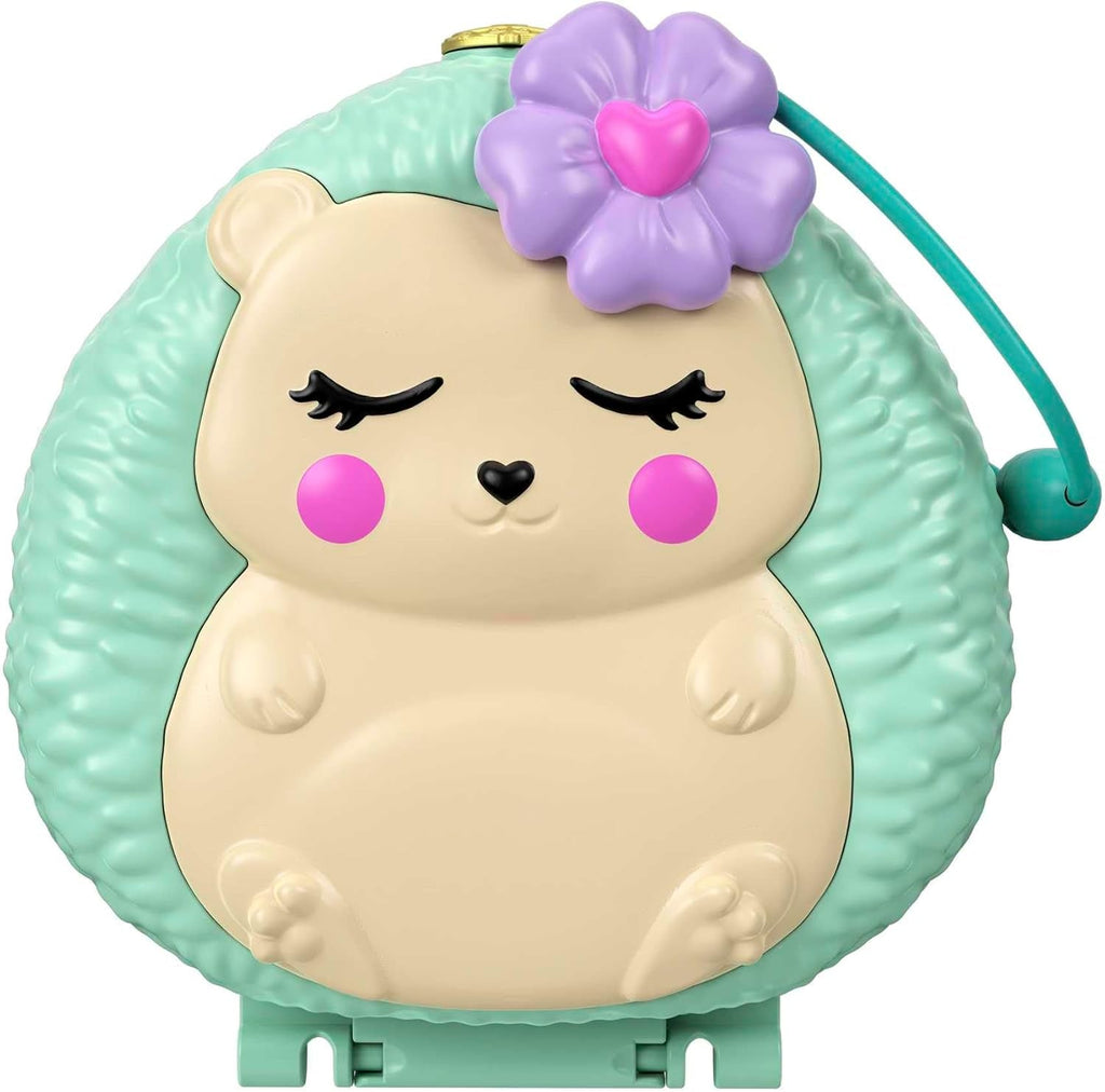 Polly Pocket GTN15 - Cutie de cafea cu arici în design de cafenea și animal de companie, păpușă și prieten mic Polly, 2 figuri de animale, efecte surpriză, cadou de jucărie minunat pentru copii cu vârsta peste 4 ani Papusi Naty Shop