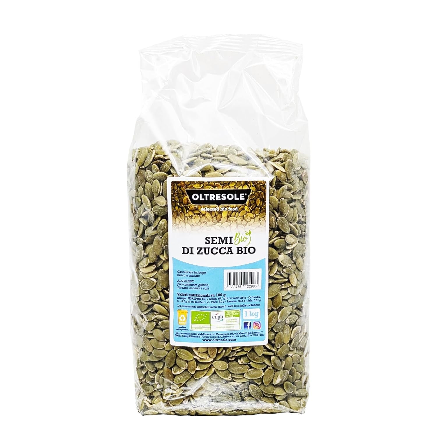 Semințe de dovleac organice decojite 3 kg, Semințe organice crude, uleioase, neprăjite și nesărate, ideale ca gustare sau pentru salate, dimensiune convenabilă