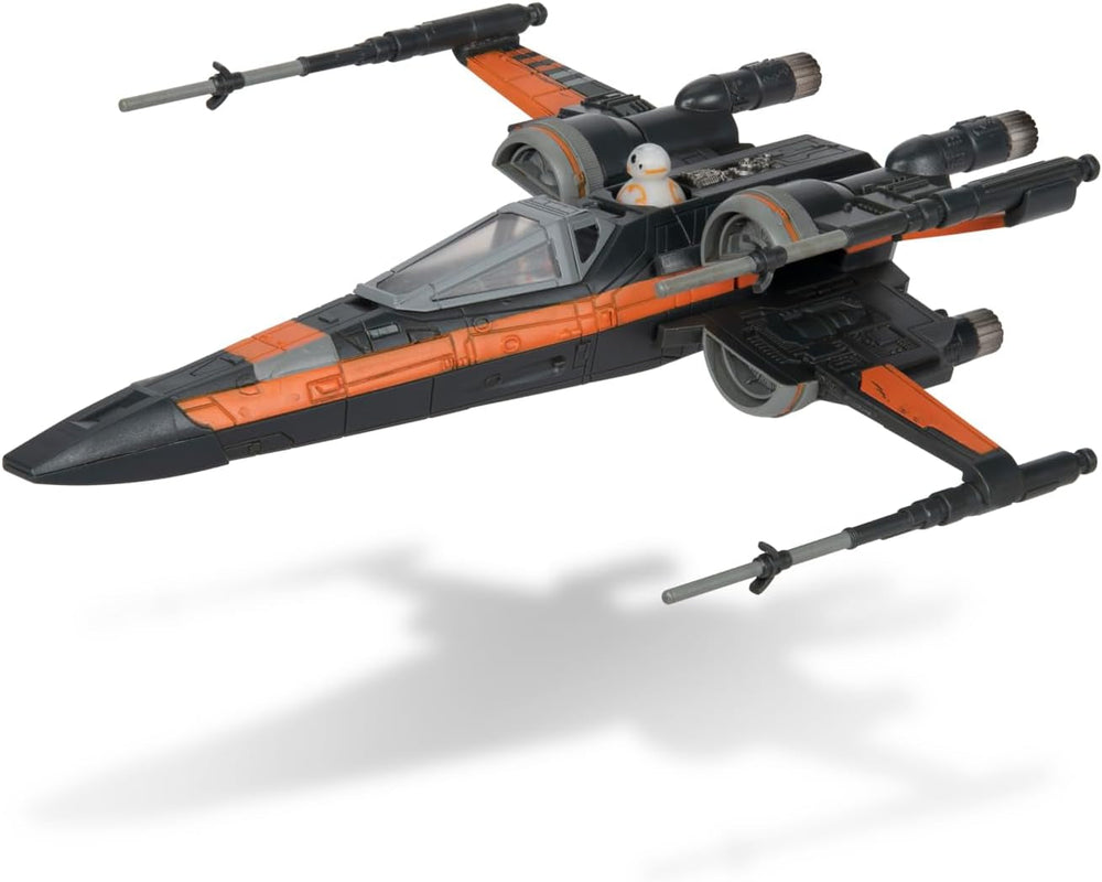 Bizak Star Wars Micro Galaxy Squadron Poe Dameron T-70 X-Wing 12 cm Fahrzeug mit zwei Figuren Poe Dameron und BB8 (62610040) Actionfiguren Naty Shop