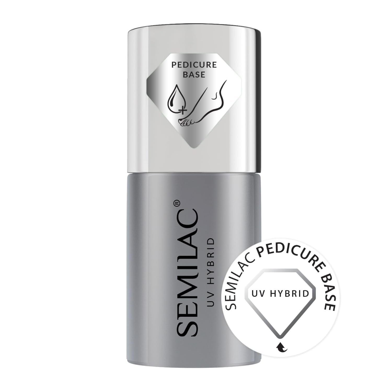 Bază de ojă UV Semilac Pure&Clean 7 ml – Bază hibridă autonivelantă pentru unghii sensibile