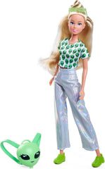 Simba Steffi Love Space Fashion – Modepuppe mit futuristischem Outfit & Rucksack zum Öffnen, 29 cm, modisches Rollenspiel für Kinder ab 3 Jahren