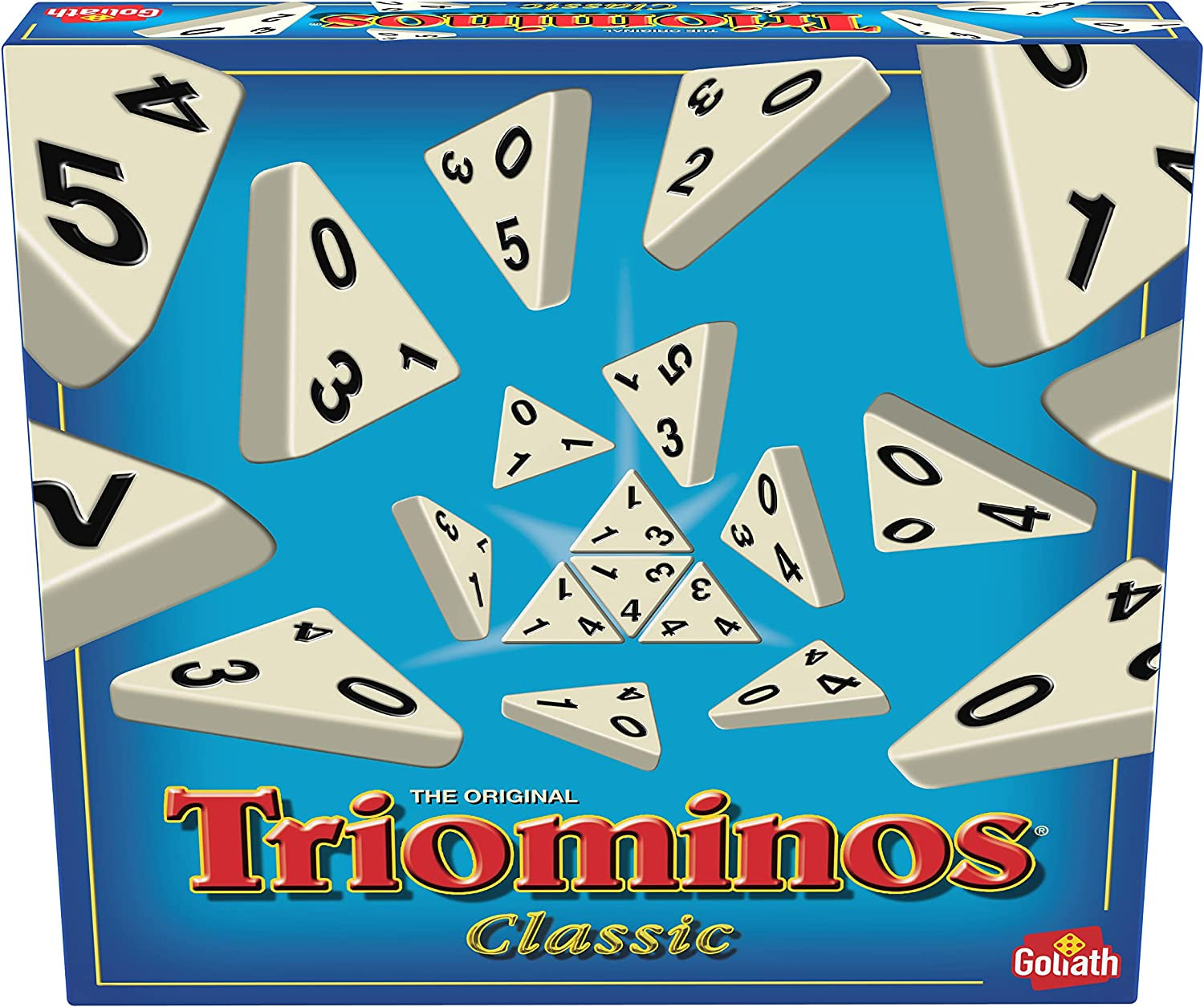 Goliath - Triominos Classic - Beliebtes Brettspiel für Jugendliche und Erwachsene ab 6 Jahren - Familienspaß und Partyspiel für 2-4 Spieler - Mit Taktiken und Strategien für Kinder und Erwachsene