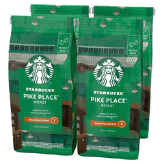 STARBUCKS Pike Place Roast, mittlere Röstung, ganze Kaffeebohnen Naty Shop Pike Place Coffee 4 x 450 Gramm