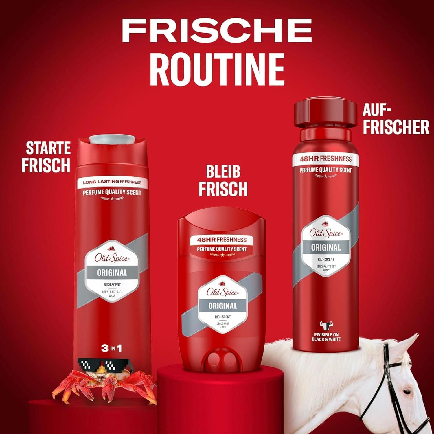 Old Spice Original 3-in-1 Duschgel und Shampoo für Männer, 250 ml Dusche und Bad Naty Shop