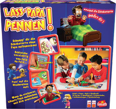 Goliath - LASĂ-L PE TATA SĂ DORMĂ - Joc pentru copii de la 5 ani în sus, 2 până la 4 jucători - Joc de petrecere distractiv și captivant pentru băieți și fete, cu instrucțiuni clare, Albastru