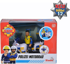 Simba 109251092 - Polizeimotorrad Feuerwehrmann Sam, mit Malcolm-Figur, mit Zubehör, Staffel 12, ab 3 Jahren Actionfiguren Naty Shop