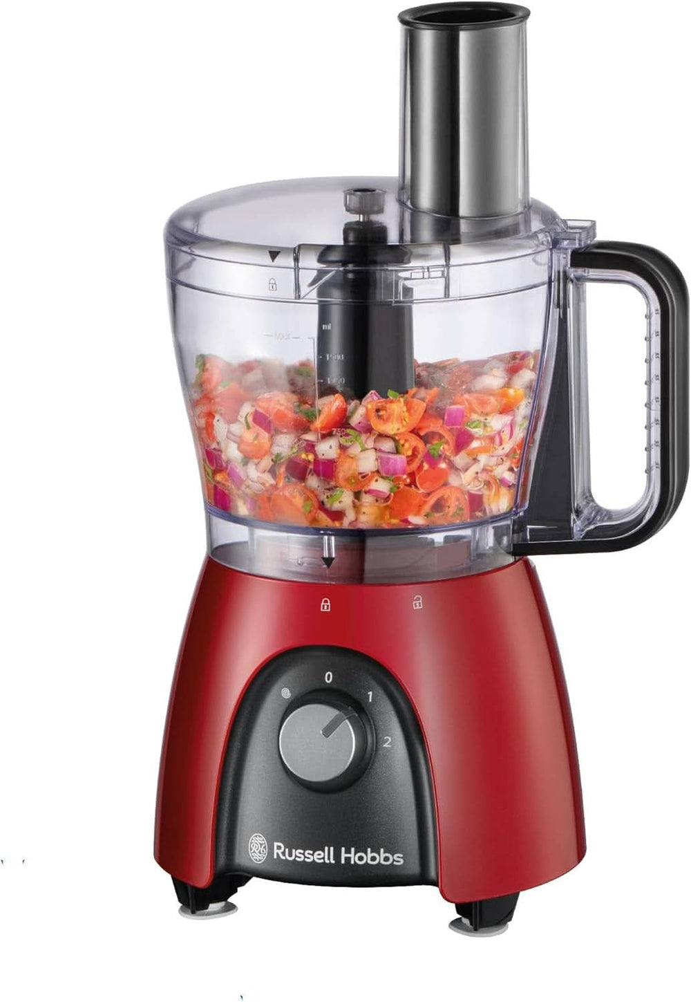 Russell Hobbs Standmixer [1.5L Glasbehälter] Desire Rot (Starker 0.9PS Motor, Impuls-/Ice-Crush-Funktion, Edelstahlmesser, Bpa-Frei Mixer, Elektrischer Zerkleinerer, Smoothie-Maker) 24720-56 Mutter und Kind Naty Shop Küchenmaschine Neu