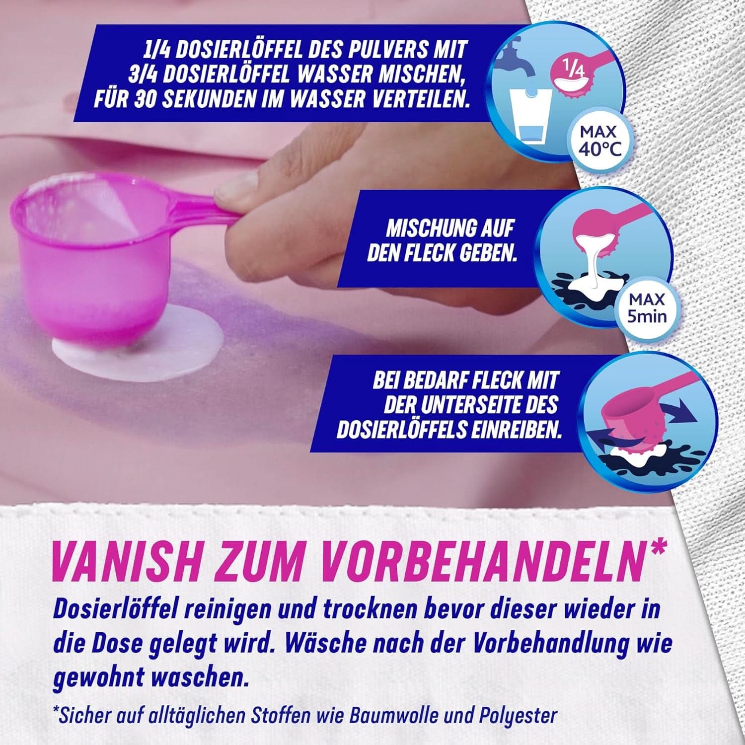 Vanish Oxi Action Powerwhite Powder - 1 X 1,125 Kg - pudră de îndepărtare a petelor și de îmbunătățire a rufelor fără clor - pentru rufe albe Detergenti Rufe Naty Shop