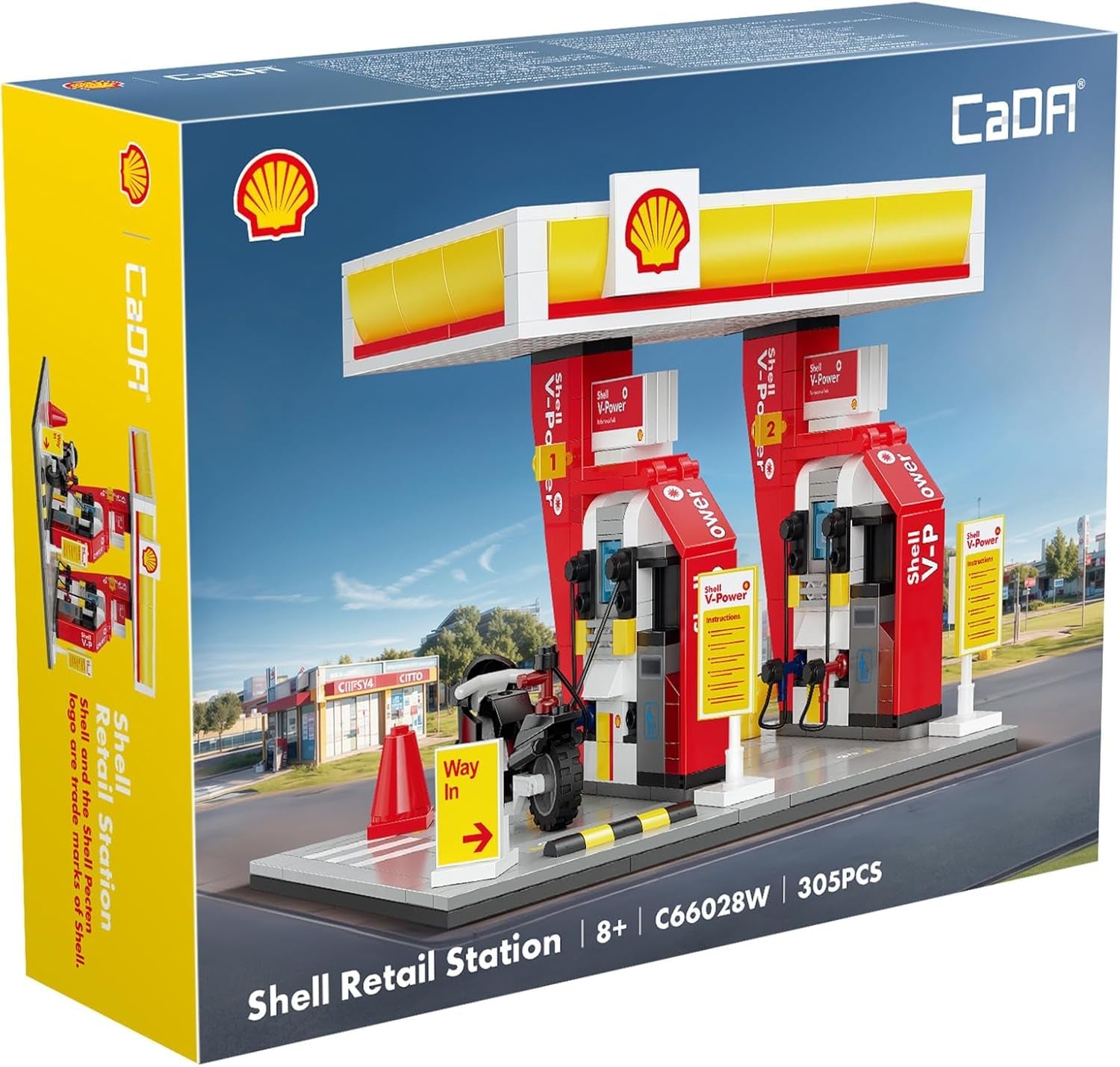 Shell 927DE66028 Mini-Tank-Set, 305 Teile, 8 Stück, mit LED-Leuchten