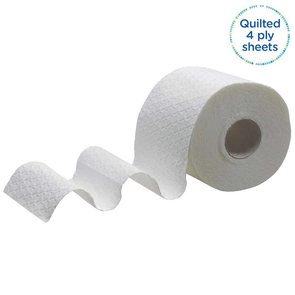 Kleenex Premium Role de hârtie igienică 8484, hârtie igienică 24 de role X 160 de foi umflate, hârtie igienică 4 straturi, 100% fibră pură, de înaltă calitate, rezistentă la rupere și moale (pachet cu 2)