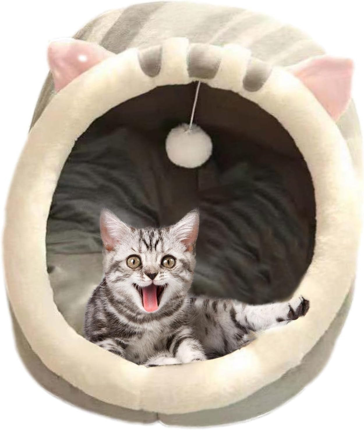 Katzenhaus Für Indoor Winterfest Wasserdicht Und Warm katzenhöhle Katzen Wasserdichtes Wetterfestes Faltbares Tierheim Warm Pet Nest, für Kleine bis Mittlere Größe Katzen