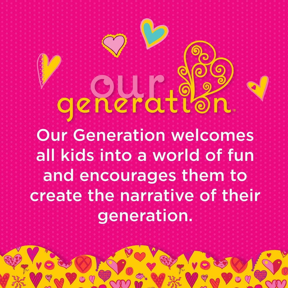 Our Generation - AVA - 46 cm-Modepuppe - Lebensechte hellblaue Augen & gewelltes Blondes Haar - Rosa Kunstpelz-Mantel-Outfit - Vorgetäuschtes Spiel - Spielzeug für Kinder ab 3 Jahren