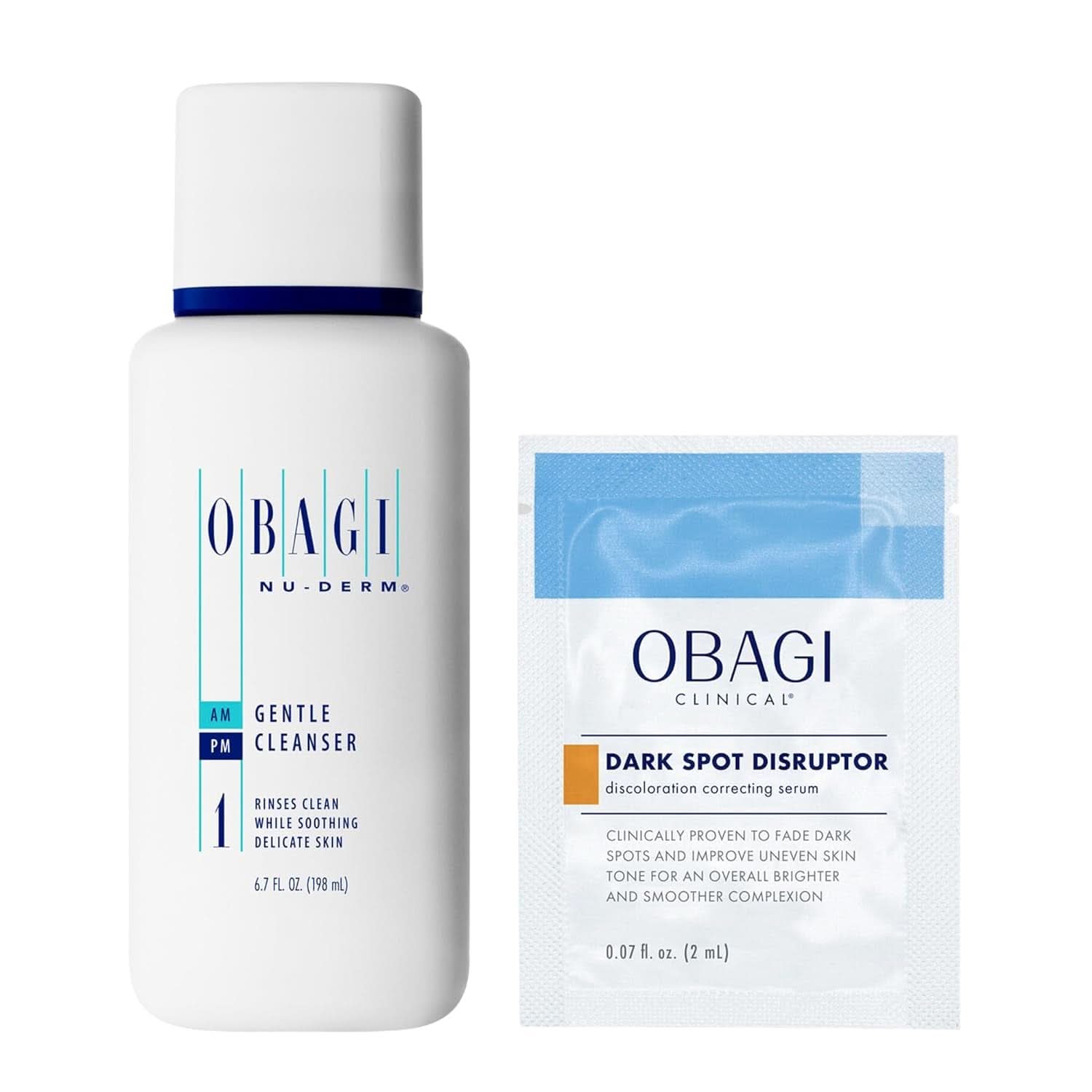 OBAGI Nu-Derm, sanfter Gesichtsreiniger für normale oder trockene Haut Kosmetik und Schönheit Naty Shop 198 ml (Reiniger + Serum)