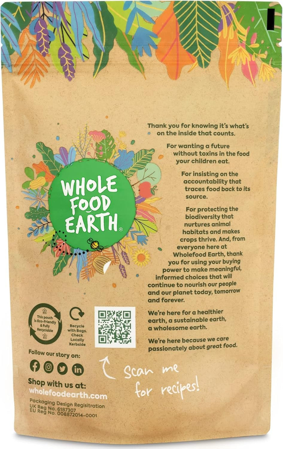 Orez brun cu bob scurt Wholefood Earth - fără OMG - natural - vegan - fără lactate - fără zahăr adăugat, 2 kg