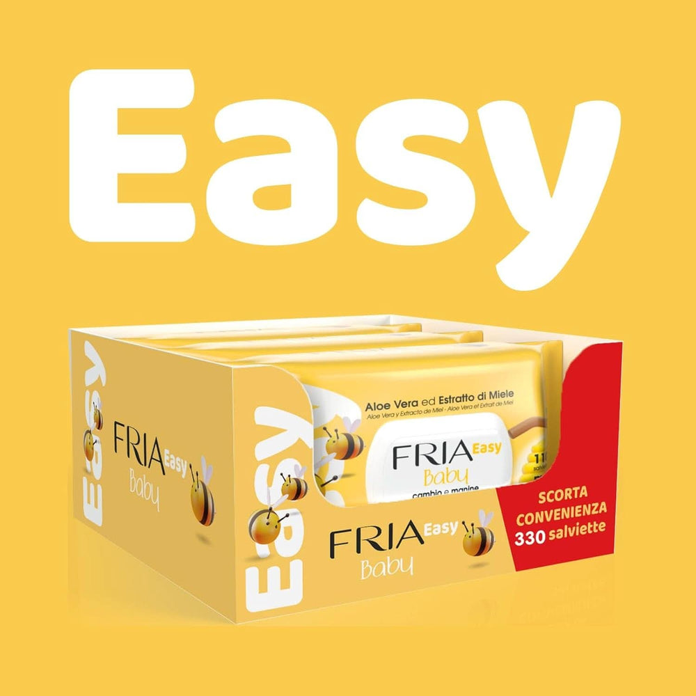 Fria Easy Baby, Windelwechseltücher, mit Aloe Vera und Honigextrakt mit feuchtigkeitsspendender Wirkung für die Haut, dermatologisch getestete Baby-Feuchttücher Naty Shop