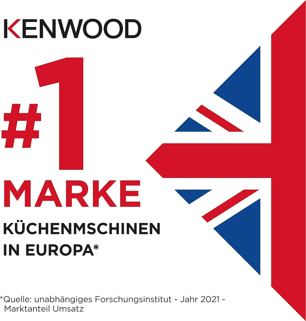 Kenwood Titanium Chef Baker KVC65.001WH, Küchenmaschine Mit Integrierter Waage, 1200 Watt, Inkl. 3-teiliges Patisserie-Set, Spatel & Spritzschutz, Weiß Mutter und Kind Naty Shop