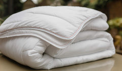 COLAS NORMAND Steppdecke aus Perkal-Baumwolle, 260 x 240 cm, hochwertig, 100 % Perkal-Baumwolle, weich und bequem, langlebig, feine Verarbeitung, hergestellt in Frankreich, weiße Steppdecken und Steppdecken von Naty Shop