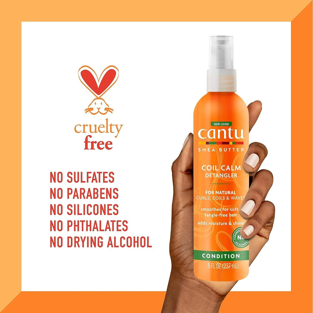Cantu Coil Calm Produs pentru descurcarea parului Detangling Spray, Shea, păr creț, 237 ml Produse pentru descurcarea părului Naty Shop