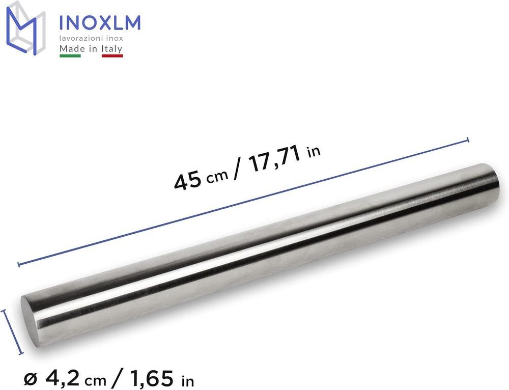INOXLM Sucitor din oțel inoxidabil pentru pastă de zahăr, aluat, pâine, pizza, tort (pungă taupe)