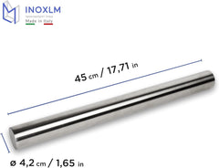 INOXLM Sucitor din oțel inoxidabil pentru pastă de zahăr, aluat, pâine, pizza, tort (pungă taupe)