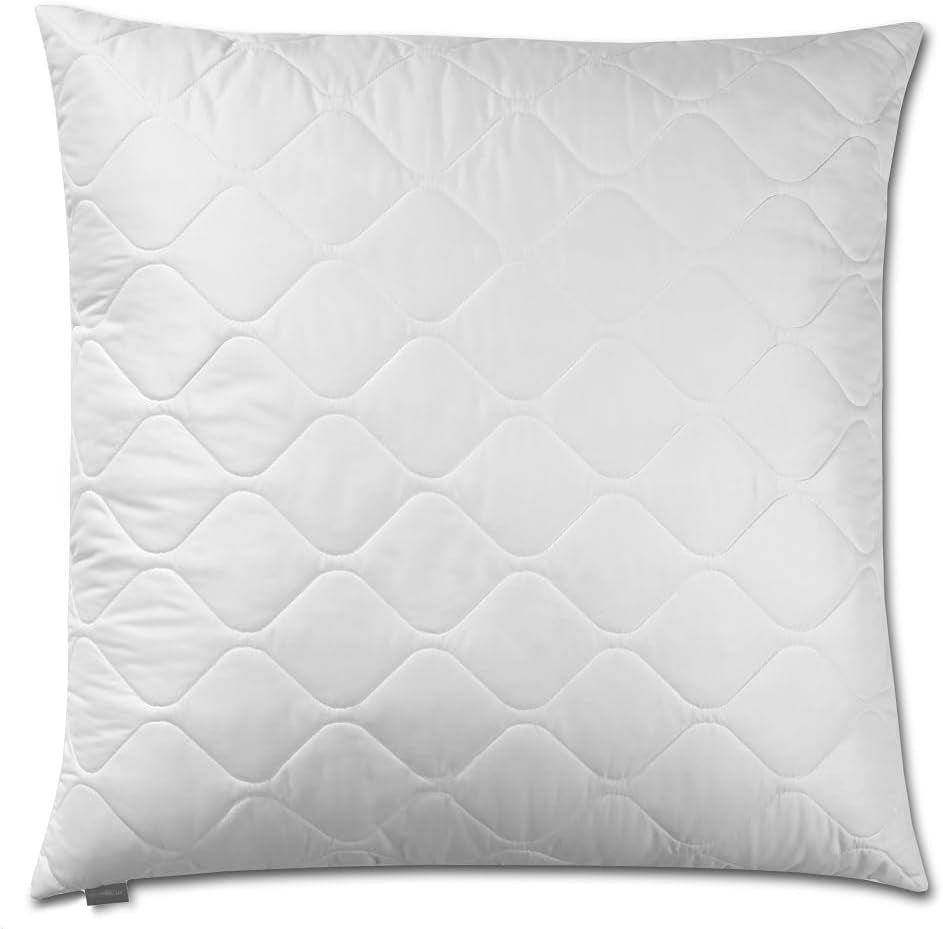 Traumnacht Cosy - Bettwäsche-Set 4 Jahreszeiten, 1 X teilbare Steppdecke 135 x 200 und 1 X Kissen 80 x 80 cm, Öko-Tex-zertifiziert, weiß, entwickelt in Deutschland, (2er-Pack) Steppdecken und Steppdecken Naty Shop