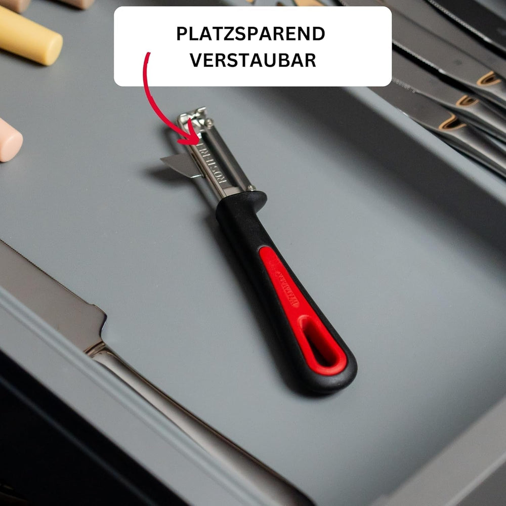 Westmark 29092270 Sparschäler Gallant, Pp/Tpe/Edelstahl, Schwarz / Rot, 16,5 x 3,7 x 2 cm Schäler Naty Shop