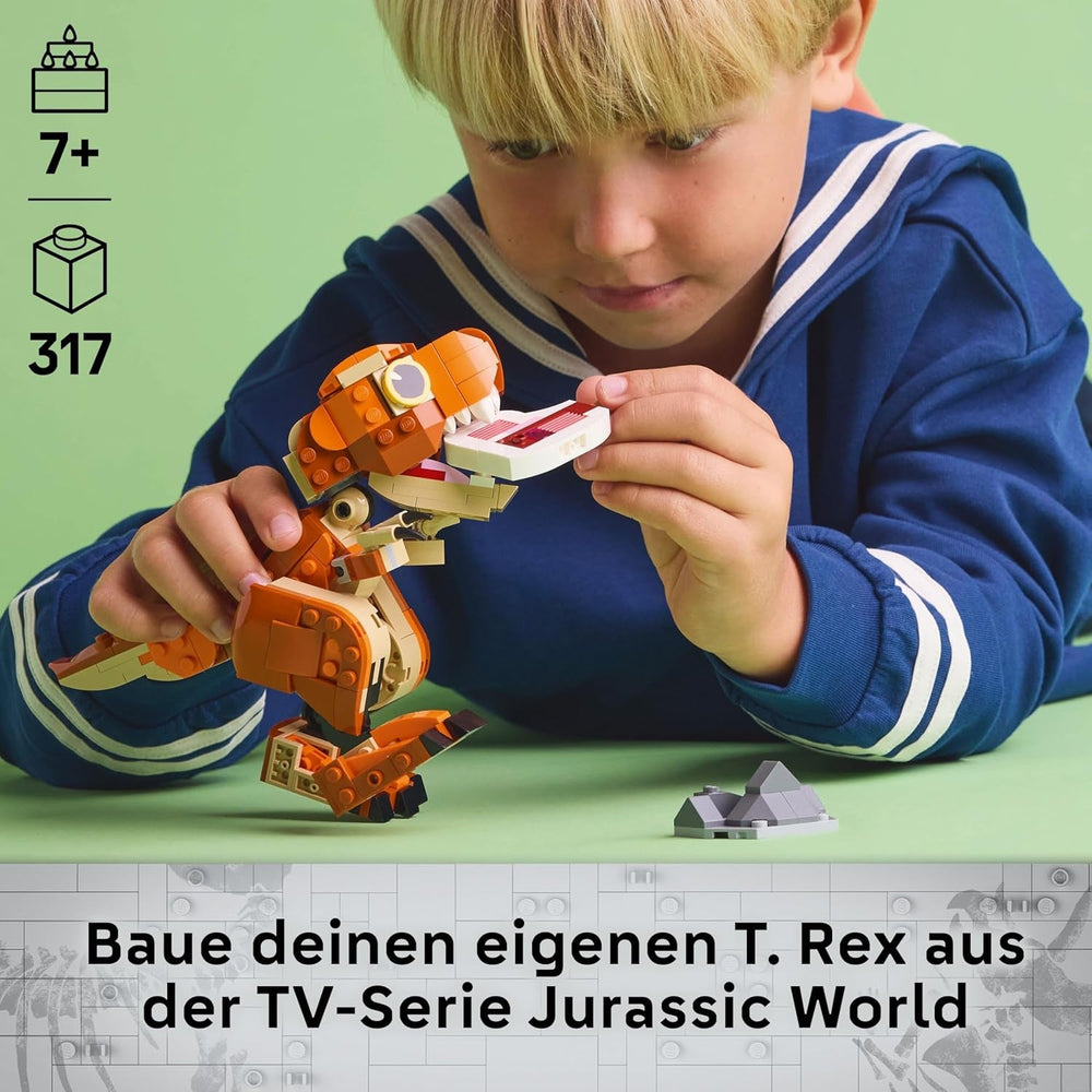 LEGO Jurassic World Little Eatie: T.Rex, Bauspielzeug für Jungen und Mädchen ab 7 Jahren, Bauset mit Dinosaurier, Geschenk für Kinder, Modell mit beweglichem Maul, Kopf und Schwanz 76967