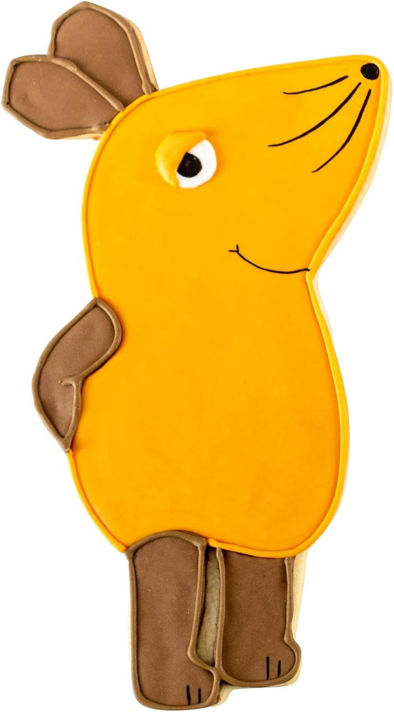 Dr. Oetker „Mouse Giant Cookie Cutter” Șoricelul, formă de biscuiți din oțel inoxidabil de înaltă calitate, cadru de copt pentru decuparea formelor, cadru pentru umplerea straturilor de prăjituri mici de șoricel (culoare: argintiu)