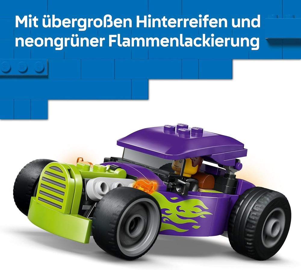 LEGO City Hot Rod - Race Car Toy w/a Driver Minifigure & Folding Roof - Fine Motor Skills Building Set - Small Birthday Gift Idea for 5+ Year Old Boys - 60485