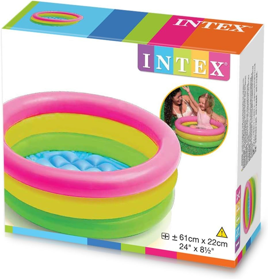 Piscină gonflabilă cu 3 inele, 61 x 22 cm