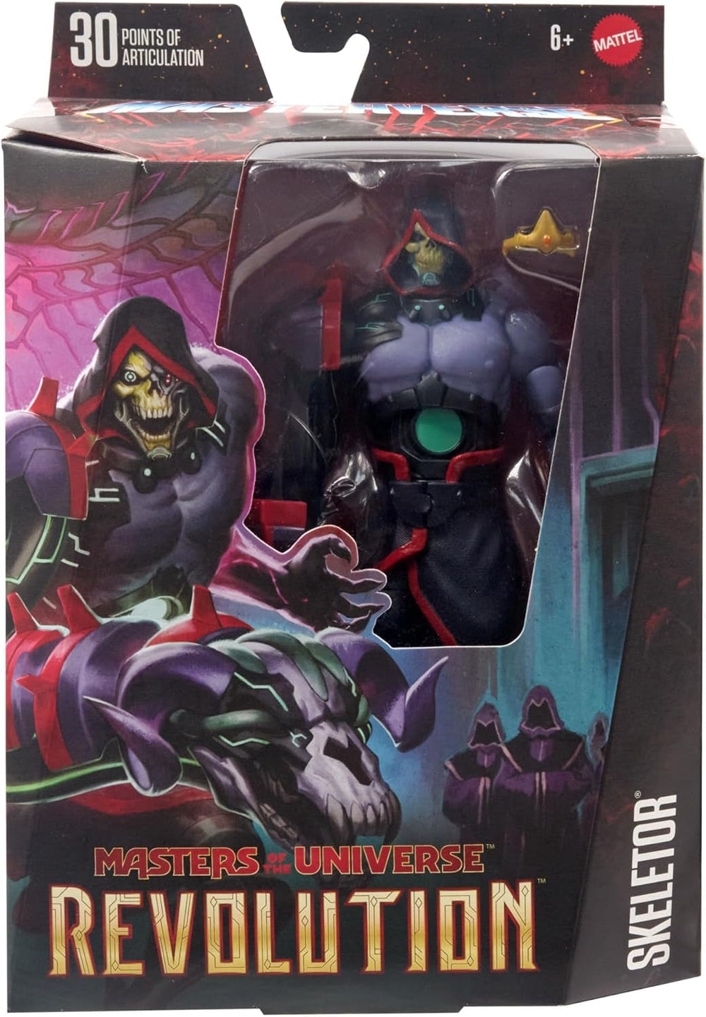 Masters of the Universe: Revolution Masterverse Skeletor Actionfigur Sammelfigur mit 30 Bewegungspunkten und beweglichem Roboterarm Motu Toy HYC46 Actionfiguren Naty Shop