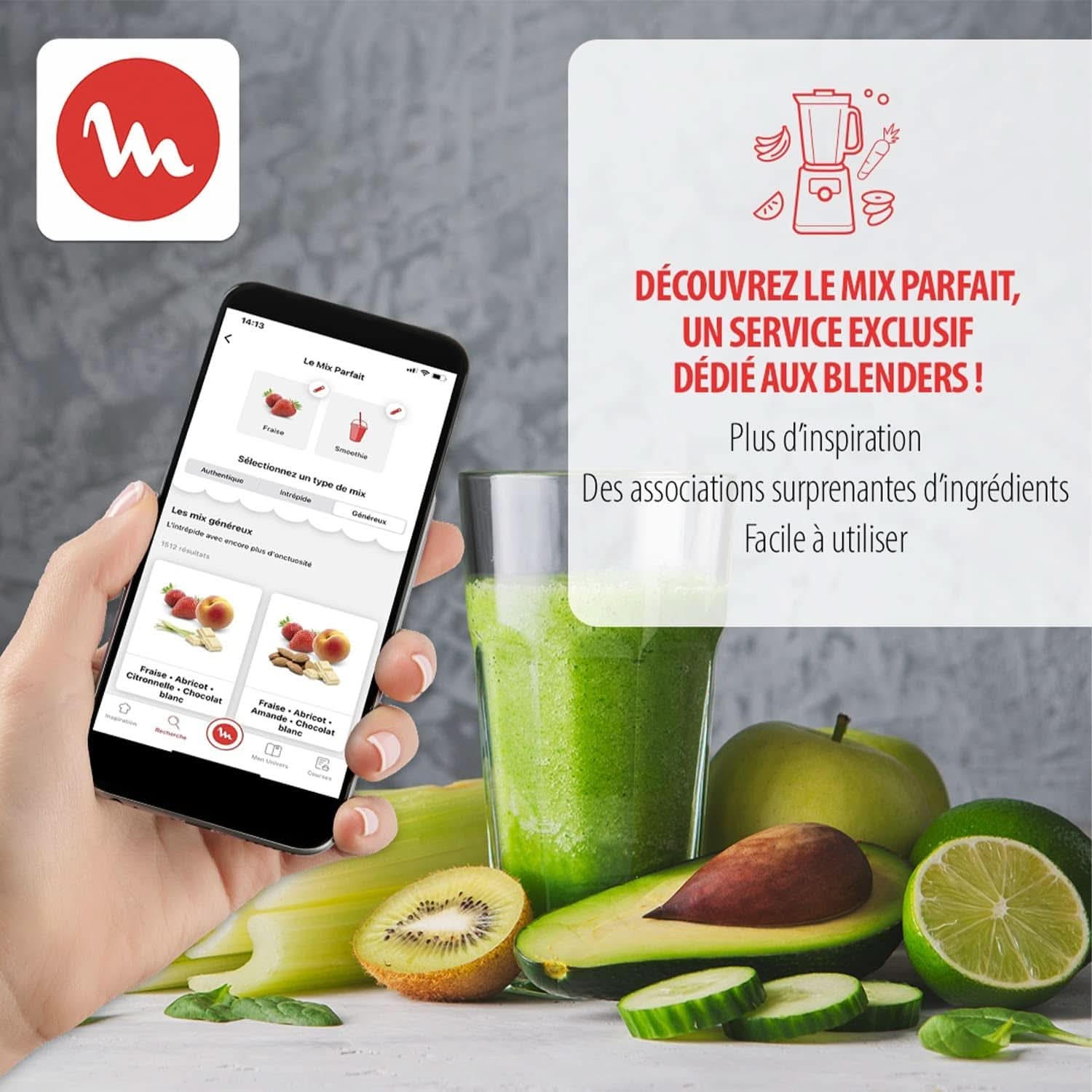 Blend&Go LM1B1D 300W Mixer, Smoothie-Mixer Mit 750 Ml Kunststoffkrug, Inclusive 750 Ml Tragbarer Flasche, 4 Abnehmbaren Klingen, Edelstahloberflächen Mutter und Kind Naty Shop