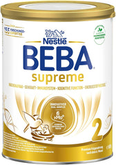 BEBA SUPREME 2 Lapte de continuare după 6 luni, doar lactoză, fără ulei de palmier, pachet de 6 (6 x 800 g) Naty Shop