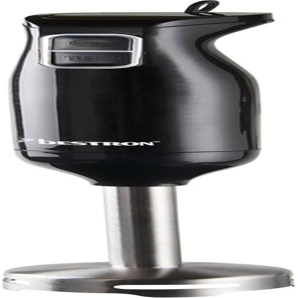Bestron Stabmixer, Pürierstab Mit 2 Geschwindigkeitsstufen & Ergonomischer Handgriff, Staab Abnehmbar, Material: Edelstahl, Farbe: Schwarz/Silber Bucatarie Naty Shop Schwarz/Silber